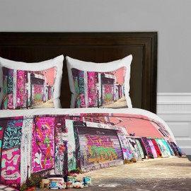 Deny Designs Shannon Clark Paint It Pink Duvet Cover, Queen