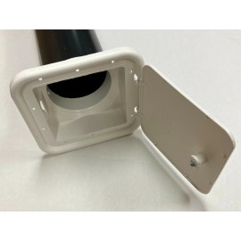 D&W 26" WHITE Maxi Tube 4 1/4" Diameter Sidewall Mount Sewer Hose Carrier D&W