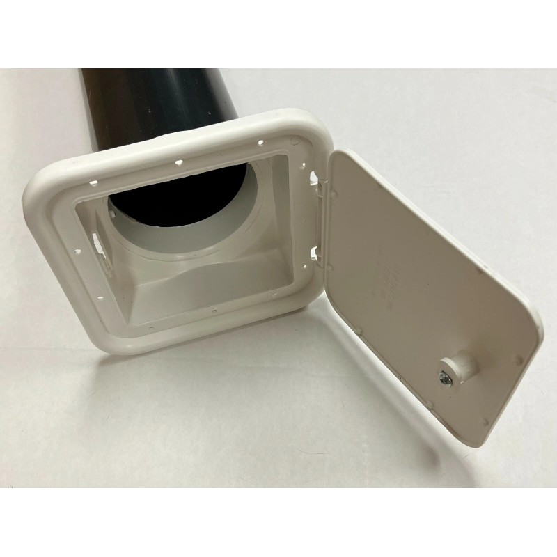 D&W 26" WHITE Maxi Tube 4 1/4" Diameter Sidewall Mount