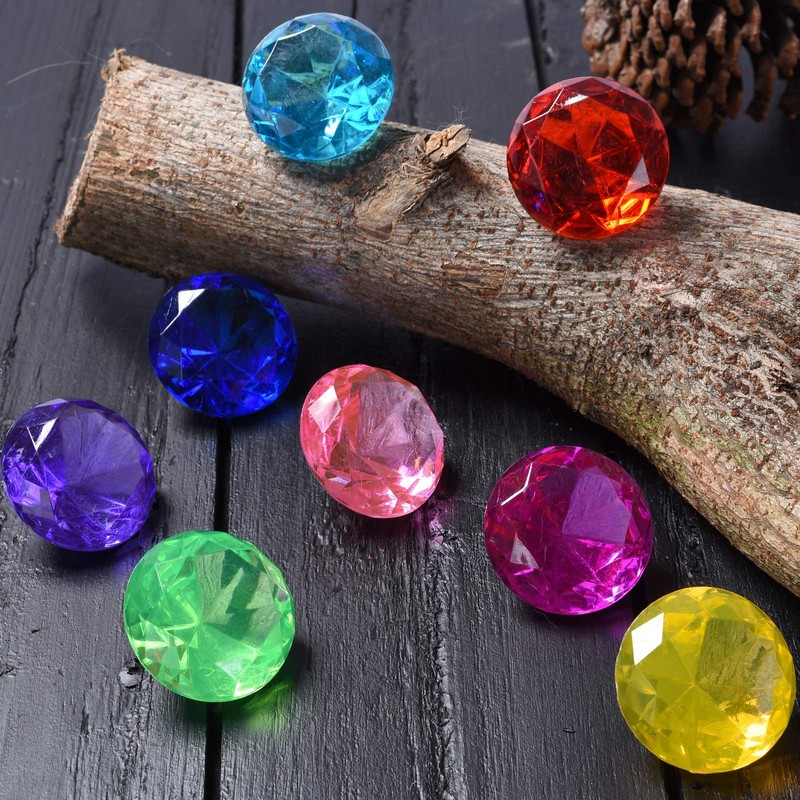 Hercugifts Diving Gem Pool Toy Colorful 6 Big Diamond Set