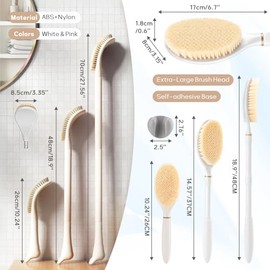 Cepillos Corporales de Silicona para Baño (Negro-set 4)