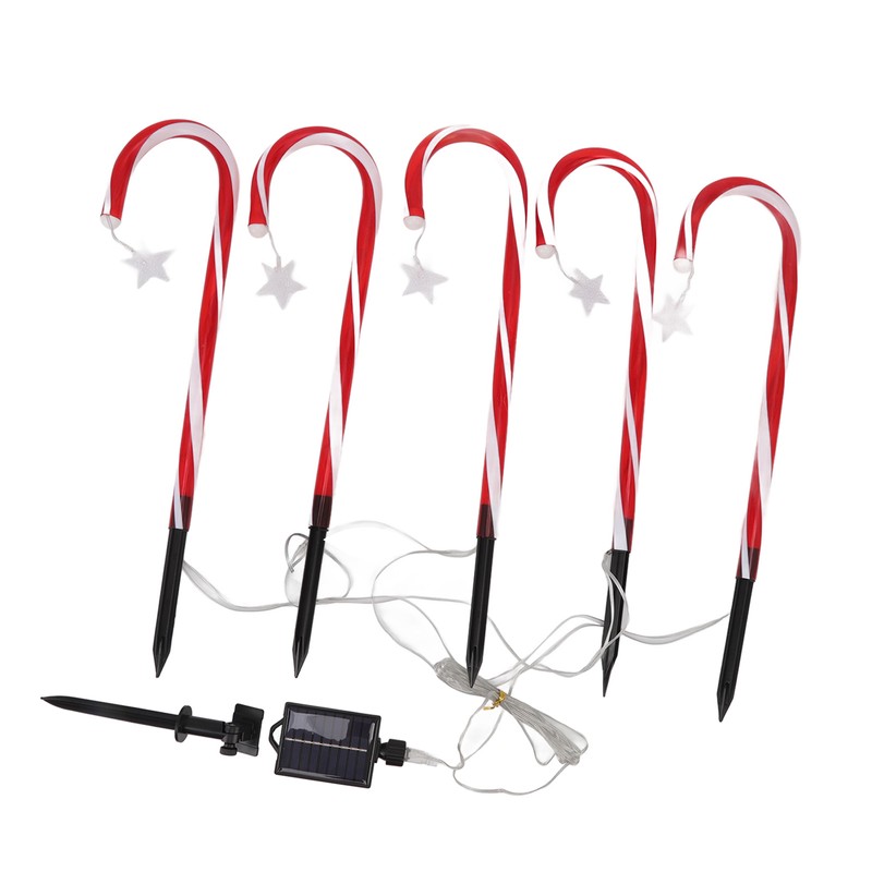 Christmas Candy Cane Lights 1 for 5 IP65 Waterproof 8