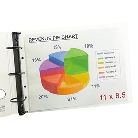Keepfiling Landscape Sheet Protector 11x8.5 Horizontal Side Loading Heavyweight, 80 Micron 3.1 Mil Polypropylene - Acid Free - 25 Pack