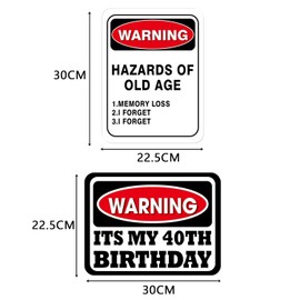 WERNNSAI 40th Birthday Decorations - 9 Pcs 40 Birthday Decorations for Men 40 Year Old Decorations Signs Table Centerpieces Funny Picture Props Women 40s Door Windows Wall Decor Bday Party Banner