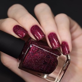 ILNP Rogue - Glowing Crimson Holographic Nail Polish