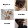 LALAFINA 2pcs Pearl Hairpin Tiara Hair Barrettes for Women Modern