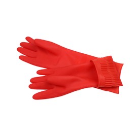 Rubber Cleaning Gloves Kitchen Dishwashing Glove 3-Pair,Waterproof Reuseable, Made in Korea (Large)