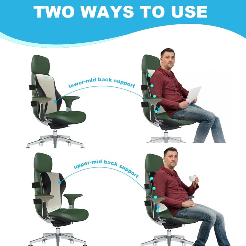 Lumbar Support Pillow for Office Chair - Back Pain Relief,