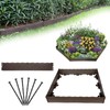WOCHOLL Garden Edging Border Wood Look Fence Landscape Edging, 2.3