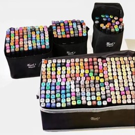 Double Tipped Alcohol Markers, Chisel & Fine Alcohol-based Art Marker Set for Adults Coloring Illustration, Great Value Pack for Students' Art Class, Better Designed Grip - Color: 48 Colors