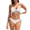 ZAFUL Women's Triangle Bikini Set O Ring Tie String Two