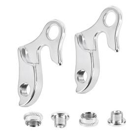 Batheidon Derailleur Hanger Bicycle MTB Road Bike Adapter Aluminium Alloy Rear Failing Replacement Part with Screws for Adults Unisex One Size Silver