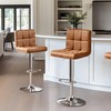 Yaheetech Bar Stools Set of 2, PU Leather Swivel Barstools,