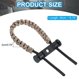 MECCANIXITY Archery Bow Wrist Sling 15.75 Inch 550 Paracord Strap Compound Bow Stabilizer & Hand Loop Carrier Bow Stabilizer for Bow Hunting Shooting Yellow 1 Count