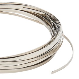 BENECREAT 19.69 Feet Copper Flat Bezel Wire, 0.03inch Wide Platinum Armature Craft Bezel Wire Wrap for Sculpting, Armature, Jewelry Making, 30 Gauge Thick