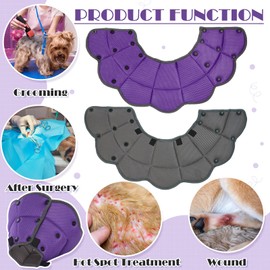 Collar for Dogs, Cat Collar, Protective Collar, Dog Breathable Dog Collar for Small, Medium and Large Dogs, Adjustable Dog Recovery Collar After Surgery - Purple XL