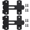 2 PCS Stainless Steel Black Door Lock,Safety Door Latch,Flip Latch