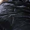Holawakaka Solid Satin Silk Like Quilt Set Luxury Ultra Soft