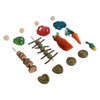 Rabbit Hanging Chew Toys Wood Grass Ball String Loofah Carrot