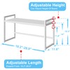 Expandable Kitchen Storage Shelves,110LBS Heavy Duty Metal Shelving Units and