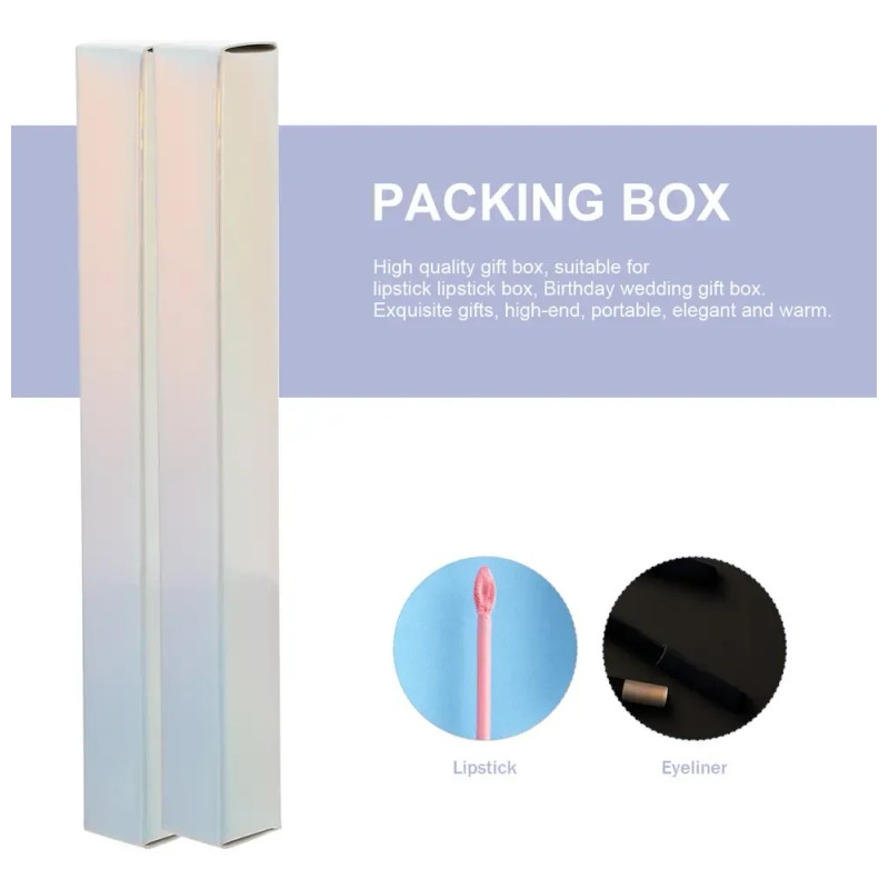 Caja De Pintalabios Gold Flakes, Caja De Cartón, 50 Unidades