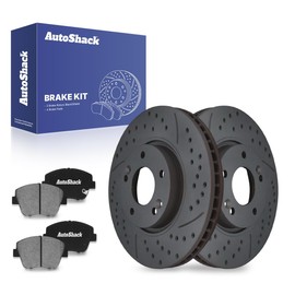 AutoShack Front Vented Brake Rotors + Ceramic Pads 6-PC Brake Kit Replacement for 2011-2015 Hyundai Sonata 2011-2016 Kia Optima 11.81" (300 mm)