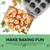 AIBULO 12 Cup Muffin Tray Nonstick, Durable Carbon Steel Baking