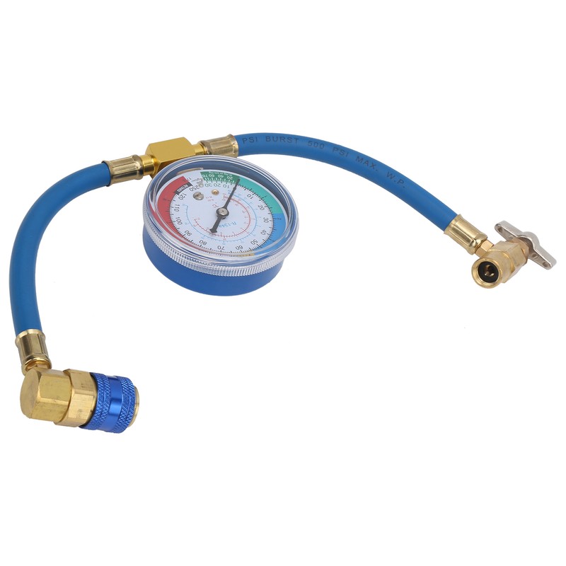 Car R134A Air Conditioning Coolant Hose Pressure Gauge 0‑250psi Fluoridize