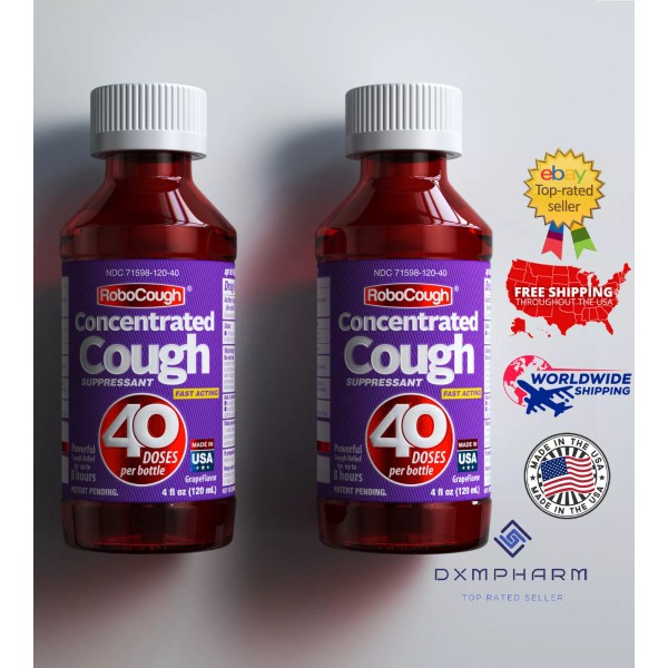 Robocough 2 Pack Grape Flavor Concentrated Cough Suppressant