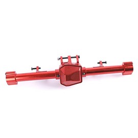 RZXYL Aluminum Rear Axle Housing for 1/6 RC Crawler Car Axial SCX6 JLU Wrangler Upgrades (Red)