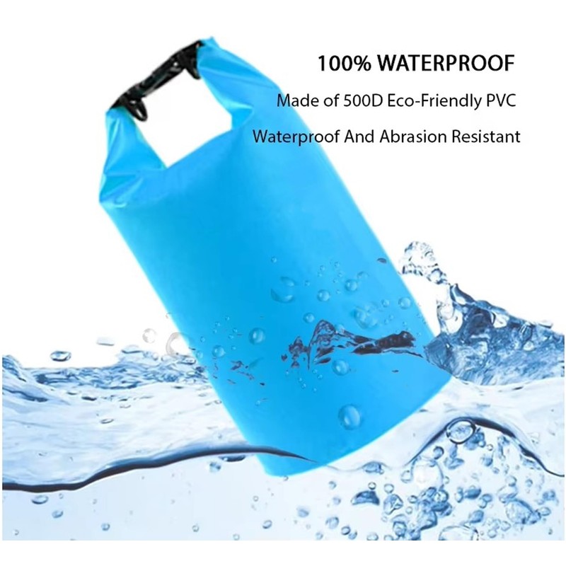 RLX Outdoors Waterproof Dry Bag, 500D PVC, Abrasion Resistant with