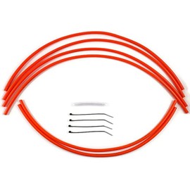 Carburetor Vent Overflow Hose Kit compatible with 1987-2006 Yamaha Banshee 350 Mikuni Keihin Carb (4mm ID Aftermarket Bowl Drains, Solid Orange)
