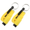 2PCS Auto-Sicherheits-Schlüsselanhänger, Nothammer mit Gurtschneider, Sicherheits Rettungswerkzeug am Schlüsselbund, Fensterbrecher