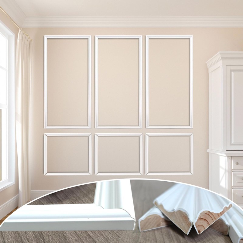 3 Set Solid Wood Wainscoting Panels Kit - Quick Installation