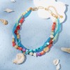 Firstmeet Bohemian Summer Necklace with Conch Pendant Glass, Shell, Acrylic,