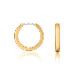 Limerencia G23 Pure Titanium Hypoallergenic Huggie Hoop Earrings for Women Girls Sensitive Ears (10 mm, Gold)