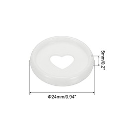 PATIKIL 24mm Plastic Book Binding Discs, 11 Pack Discbound Expansion Discs Heart Binder Rings for DIY Notebook Planner, White