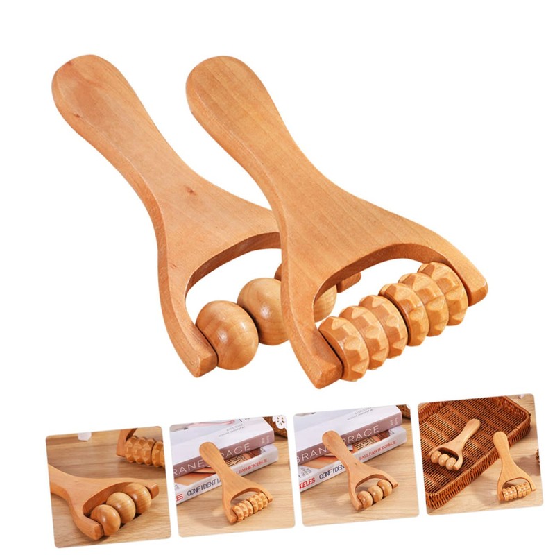 2pcs Massage Hand Roller Foot Massager Neck Neck Massager Roller