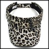 White Fang CZ296 Visor, Leopard Pattern, Sun Visor, Golf, Running,