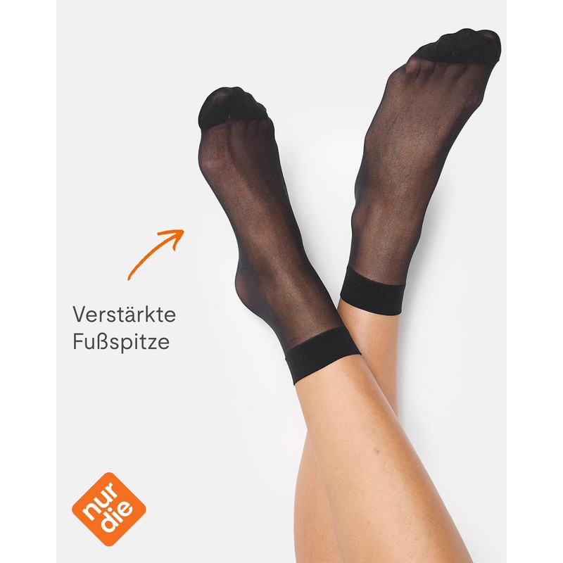 Nur Die Women's 621702 Socks 20 DEN Black (schwarz) One