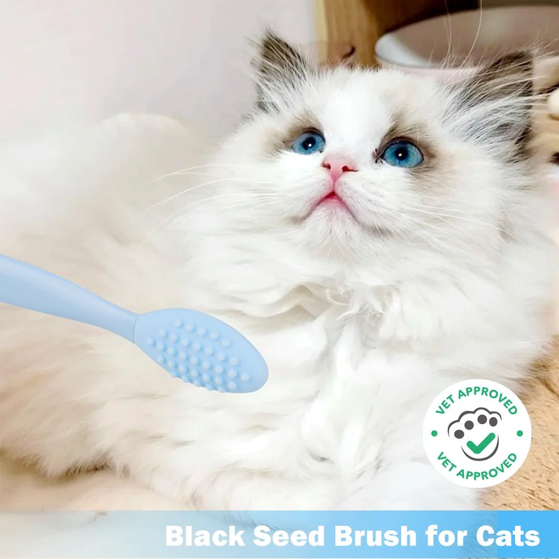 2PCS Pet Black Seed Brush for Cat Chin Acne &