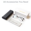 LOOVILEN Titanium Browline Full-Rim Glasses for Men,Prescription EyeGlasses Frames –