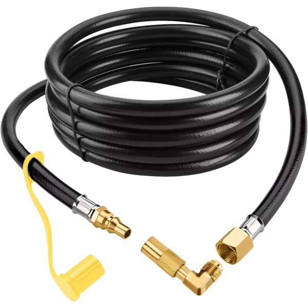 WADEO 12FT Propane Elbow Adapter with Extension Hose for 17"