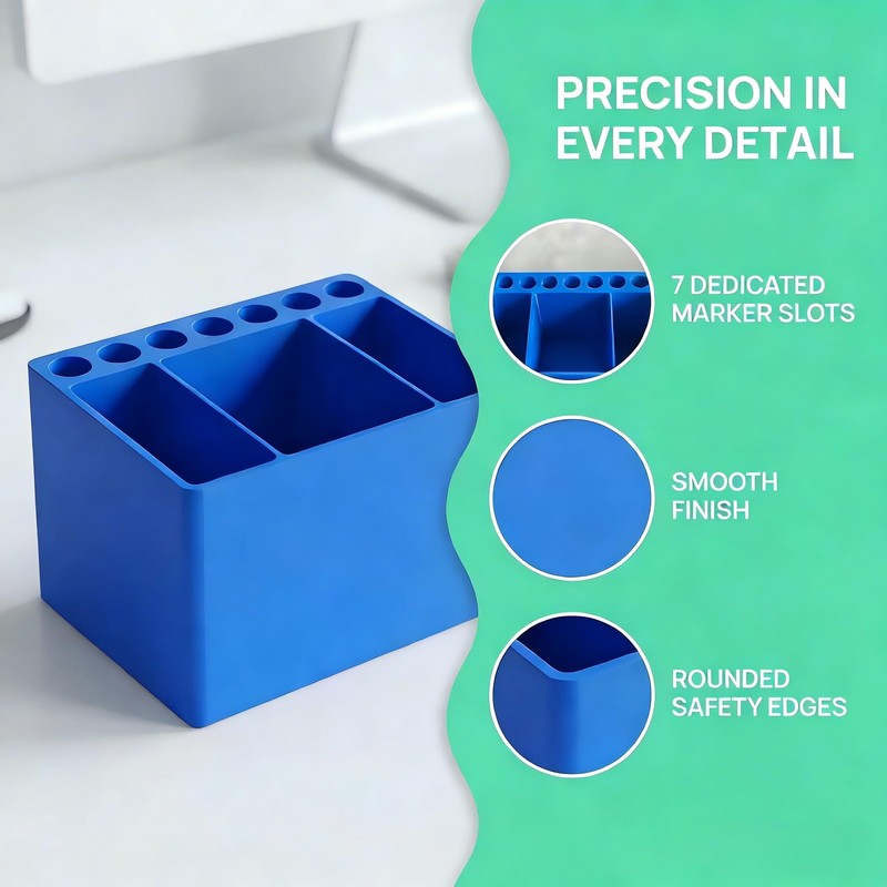 Adoric 3D Printed PLA Desk Organizer, Multifunctional Pen Holder with