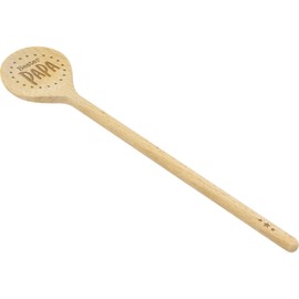 GRUSS & CO 48804 Cooking Spoon "Bester Papa" Wooden Spoon Beech Wood 28 cm with Burnt Motif Gift Dad Father's Day Men's Gift