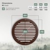 Vent Systems 6" Inch (Opening Dimensions) Brown Soffit Vent Cover