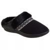 isotoner Women's Microsuede Sage Hoodback | Memory Foam Slippers, Black