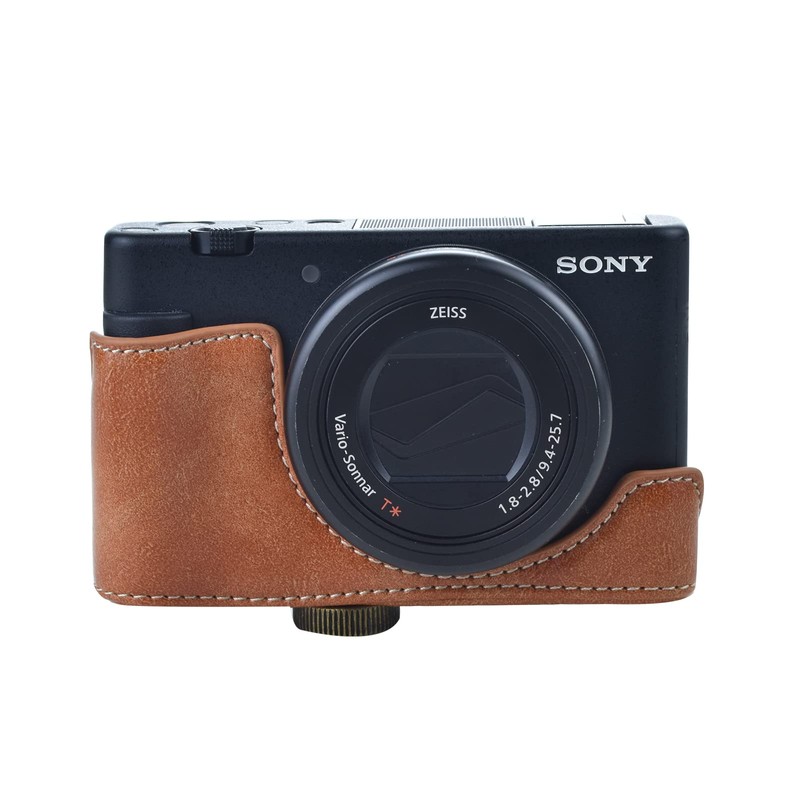Rieibi ZV1 Case - Vintage PU Leather Camera Case for