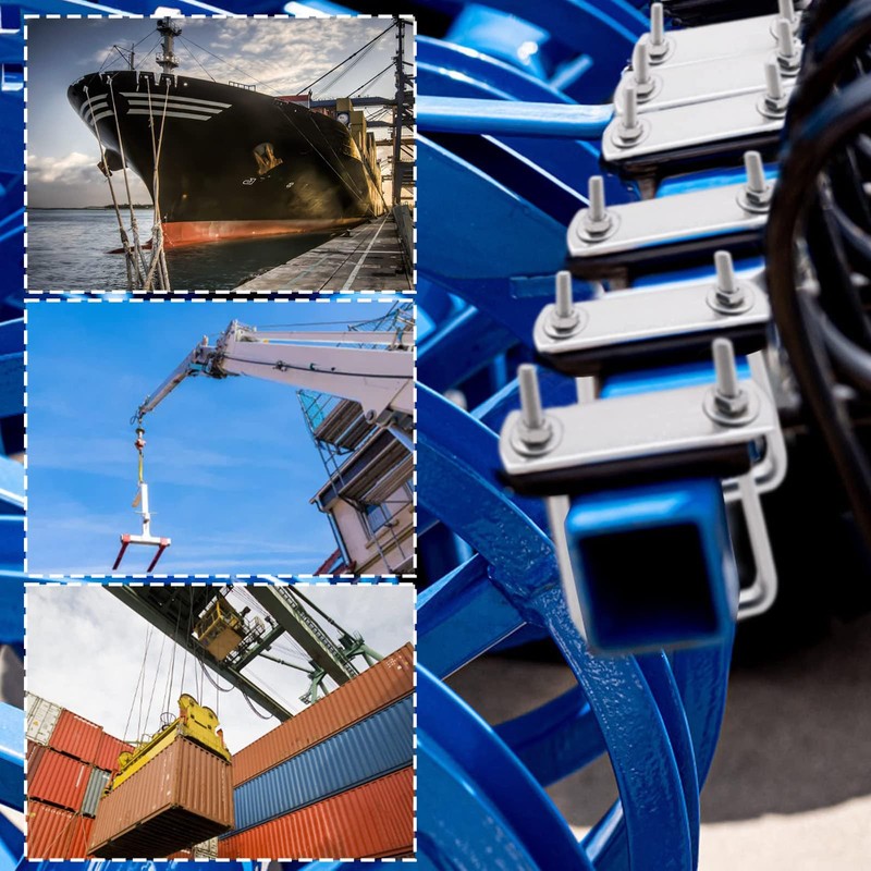 TA-VIGOR 4 sets M6 Round U-Bolts, 70mm Inner Width 120mm