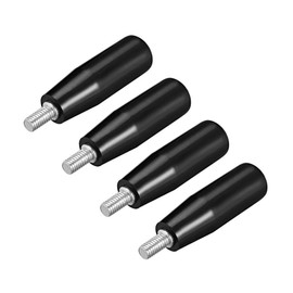 sourcing map Machine Handle with Rotating Hand Wheel M6 Male Thread Spindle Pack of 4